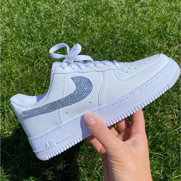 Bedazzled Air Force 1s - Picture 1 of 7